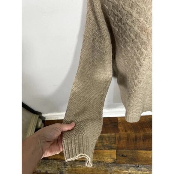 Verve Ami Cowl Neck Sweater Fawn Heather L Women's Long Sleeve Spring Casual - Picture 2 of 5